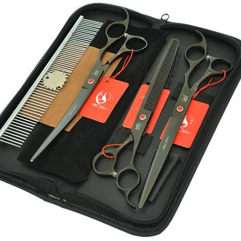 

8.0" Professional Pet Scissors for Dog Grooming Japanese 440c Dogs Shears Straight Curved Tesoura Animal Thinning Tijeras HB0255