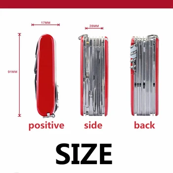 17 in 1 Mini Swiss Fold Army EDC Gear Knife Survive Pocket Camp Outdoor Champ Tool Multipurpose Outdoor Tools 3