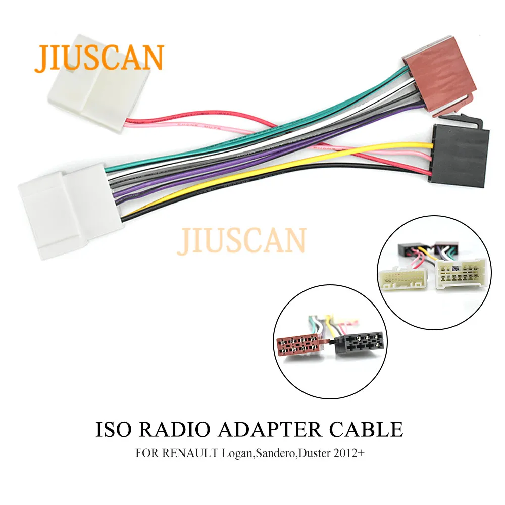 JIUSCAN 12-043 ISO радио адаптер для RENAULT для DACIA жгуты проводов разъем свинцовый ткацкий станок кабель штекер Адаптер стерео