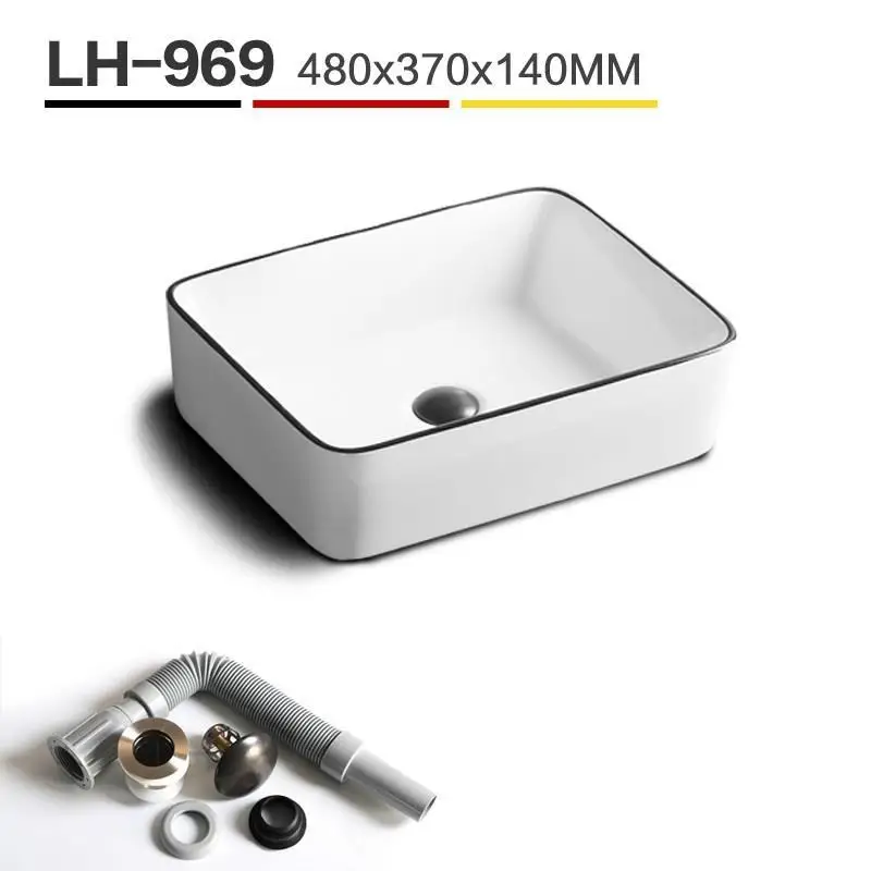Version A Bain Evier Sobre Encimera Lavandino Bagno Da Appoggio De Mano Para Lavatorio Fregadero Lavabo Pia раковина Куба Banheiro умывальник - Цвет: Version A