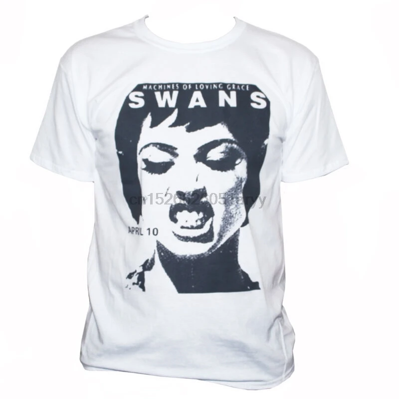 SWANS T SHIRT Art Noise Punk Big Black Wire Bauhaus Gig Band Music Graphic Tee | Мужская одежда