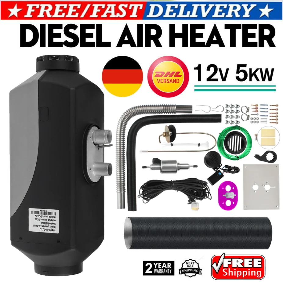 

Renoster 15L 5000W Air Car Heater Parking LCD Air Diesel Heater 5KW 12V PLANAR Air Diesel for Trucks/Motor-home/Boats/Bus