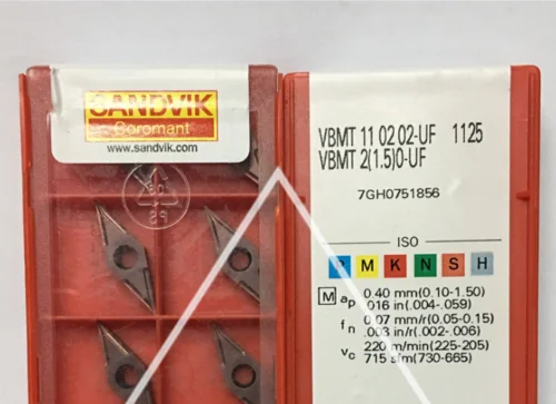 10 шт. вставки карбида VBMT110202-UF 1125