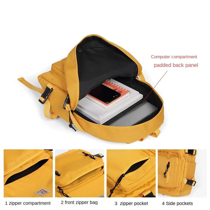 Lightweight School Backpack Classic Water Resistant Casual Daypack for Travel with Bottle Side Pockets High Quality Laptop Bag