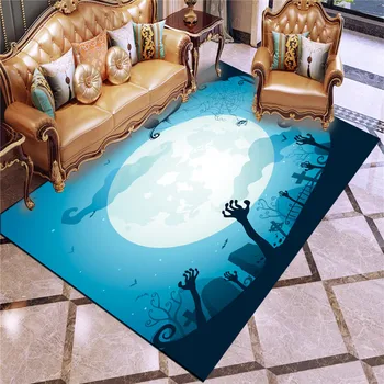 

Happy Halloween Pumpkins Ghost Bat Rug Carpets For Living Room Bedroom Home Decor Anti-Slip Floor Mat Boys Adults Gifts