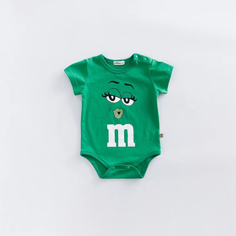 Green Летний для новорожденных боди из хлопка, модная летняя одежда для мальчиков и девочек с героями мультфильмов высококачественная одежда для младенцев Одежда для детей возрастом от 0 до 24 месяцев - Цвет: Green