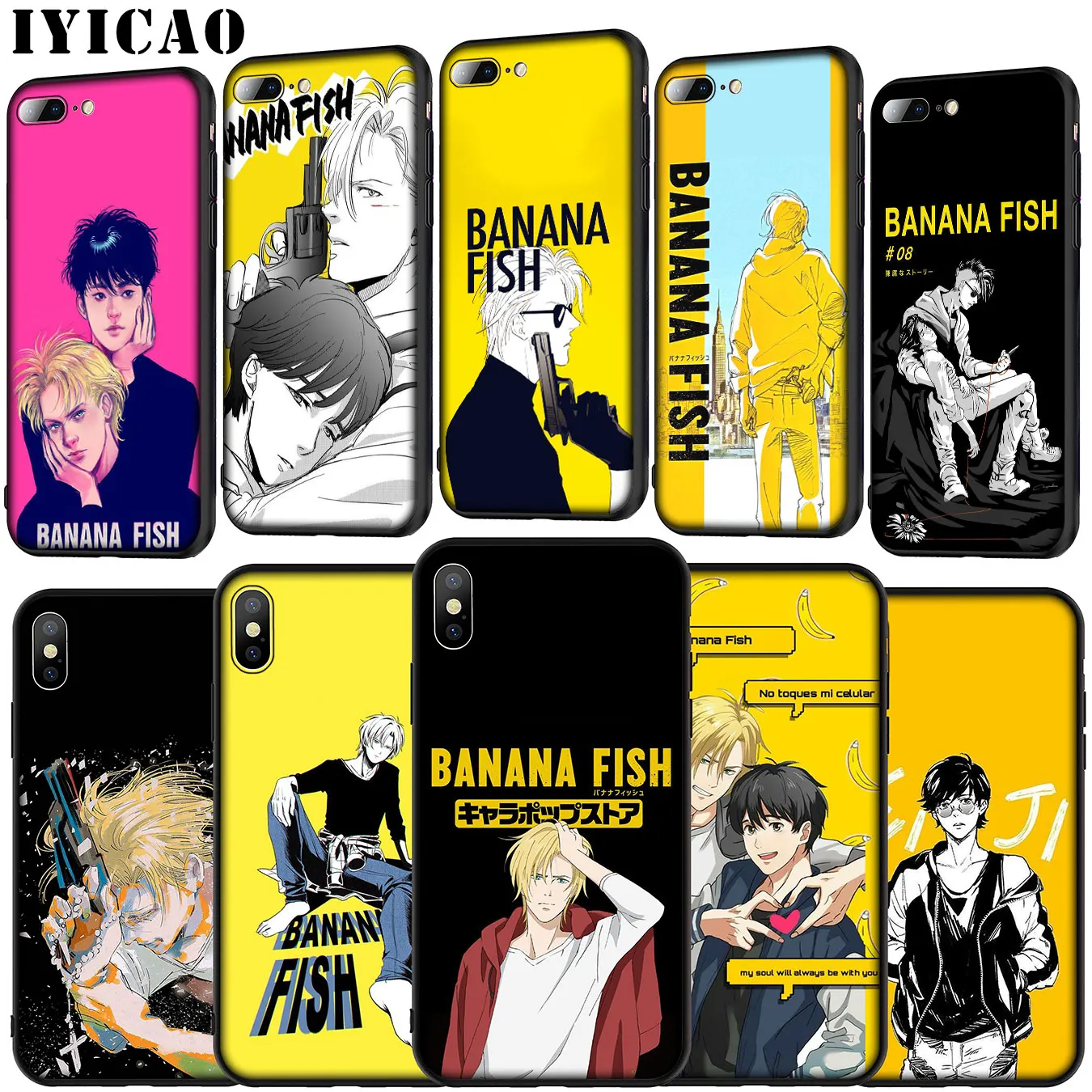Banana Fish Anime Soft Silicone Cover Case For Iphone 11 Pro Xr X Xs Max 6 6s 7 8 Plus 5 5s Se Phone Case Fitted Cases Aliexpress