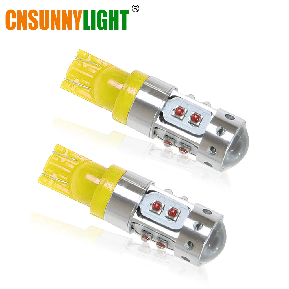 CNSUNNYLIGHT T10 светодиодный фонарь 194 920 912 921 супер яркие лампы передняя сторона