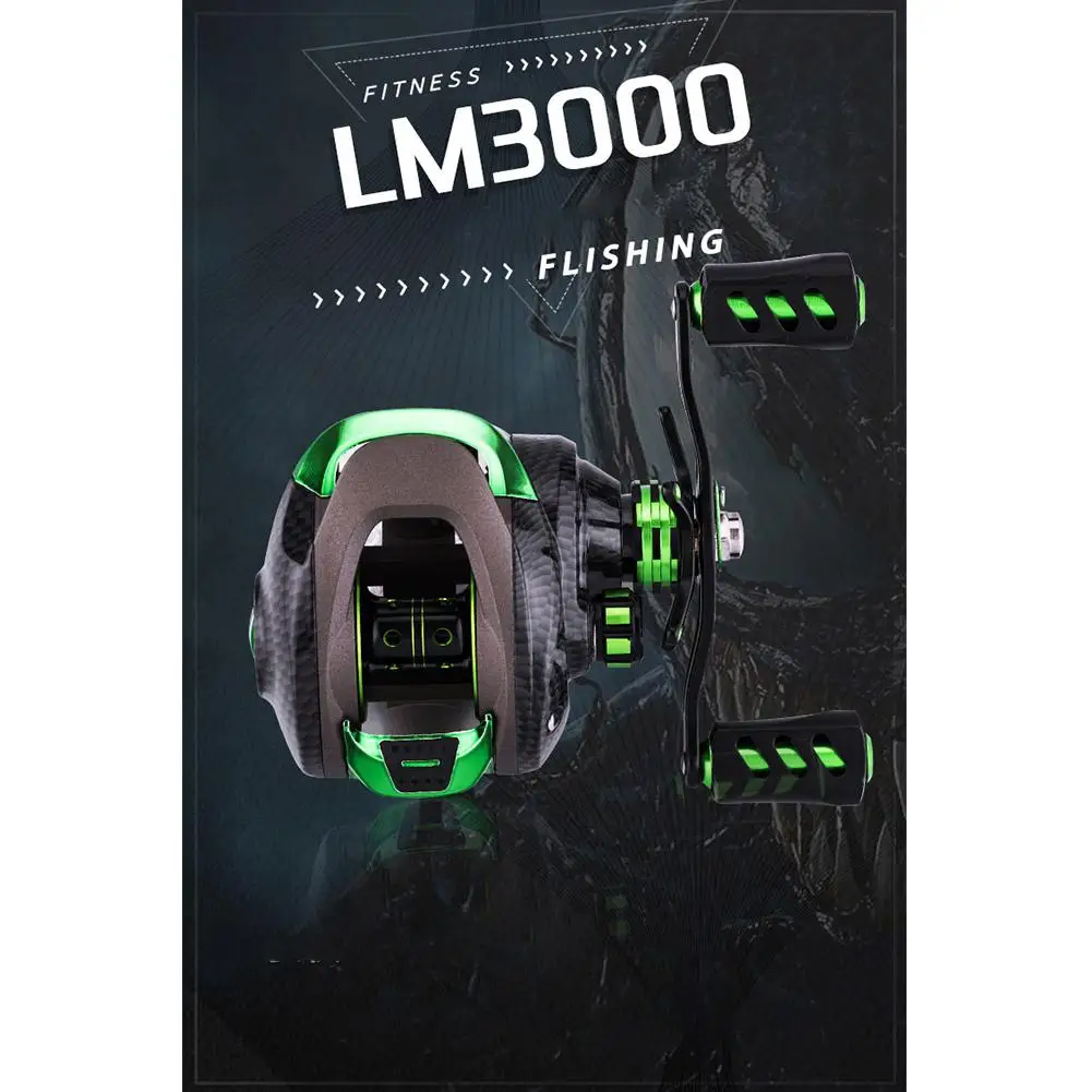 Professional Lure Low-Profile Reel Double Brake Speed Ratio 7.1:1 Fishing Reel Anti Seawater Fishing Force 6kg Fishing Reels