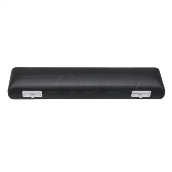 

Yibuy 39.5x8.8x5.5cm Protective Flute Case with Buckle for 16 Hole Flute Black