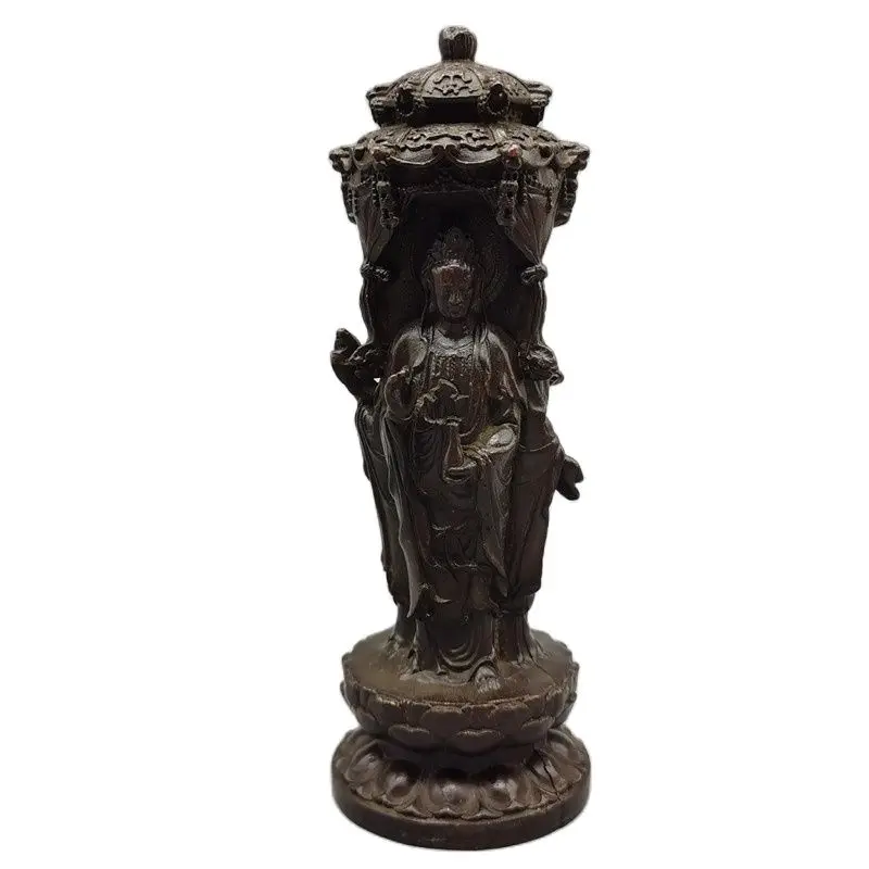 

Chinese Old Bronze Statue Of Pure Copper Copper Three Faced Buddha