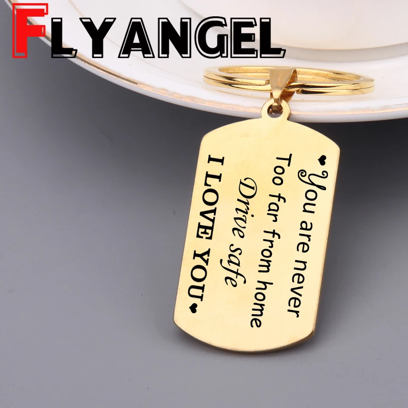 Engraved Keychain Drive Safe Key Holders I Love You Forever Family Love Gifts For Husband Driver Simple Fashion Bag Charm Gifts Key Chains Aliexpress