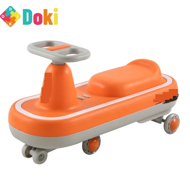 Children Take Scooter Mute Music Lights Flashing Round Children Walk Car Twisting, Children Car Balance Of Children Doki Toy 1