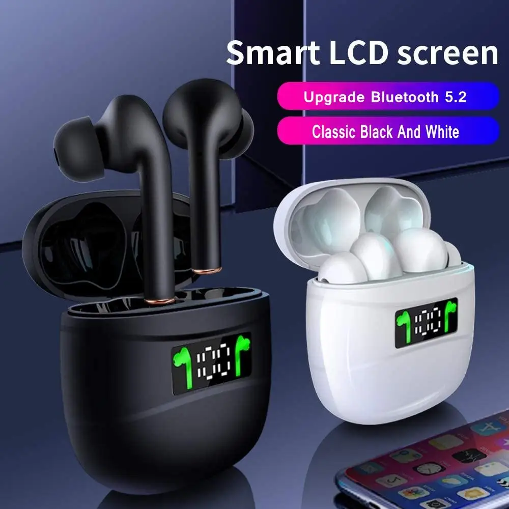 

2020 new wireless earbuds Bluetooth headset 5.2 IPX7 waterproof headset (with LED display) charging box stereo built-in micropho