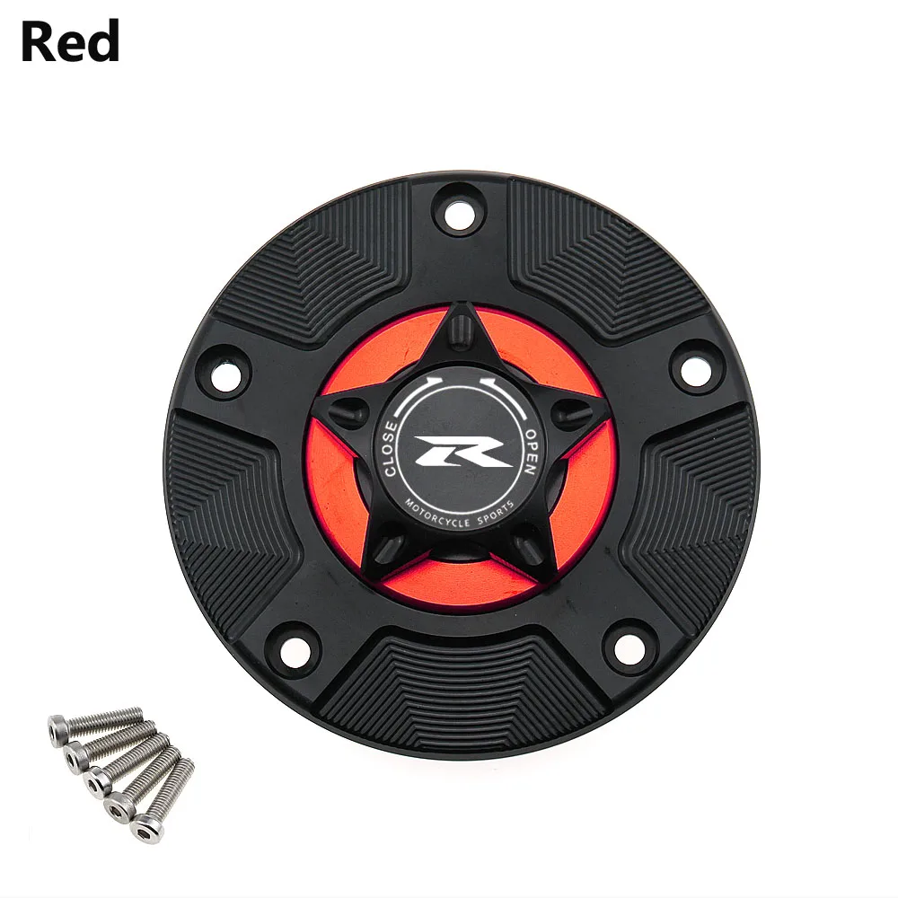 Красный Крышка газового топливного бака для SUZUKI GSXR 600/750 GSXR600 GSXR750 2006- GSX-R 1000 03-04/09-19 мотоцикла CNC БЫСТРОРАЗЪЕМНАЯ крышка - Цвет: Красный