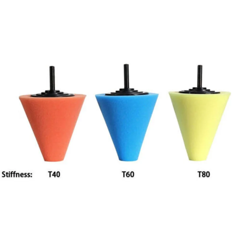 

14Pc Car Wheel Hub Polish Buffing Shank Polishing Tool Foam Sponge Cone Pad