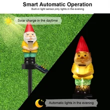 1 шт. Солнечный садовый светильник Санта-Клаус светодиодный светильник водонепроницаемый солнечный светильник для рождественского сада на заднем дворе патио лужайка домашний декор