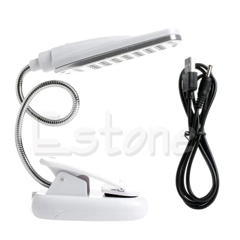 

1PC Flexible USB 28 LED Light Clip-on Beside Bed Table Desk Reading Book Lamp D08F
