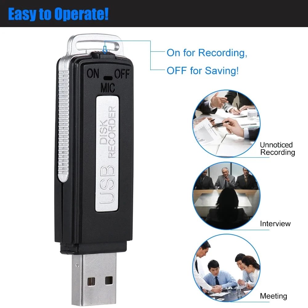SK-868 8 ГБ Портативный USB диск аудио диктофон