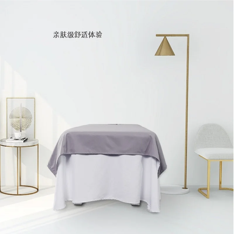 1Pcs Plain Beauty Salon Bedding Sheets SPA Massage Anti-shrink Soft Touching Skin-friendly Bedding Table Cover With/no Hole 2