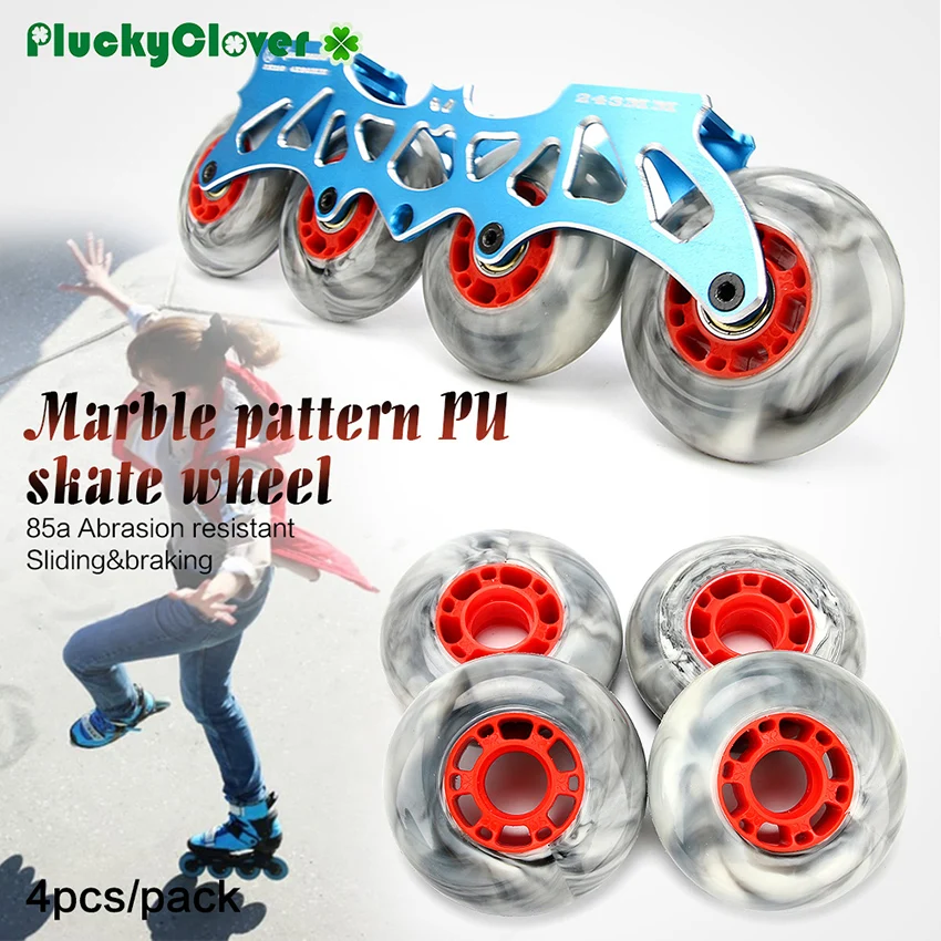 4pcs Inline Roller Skates Wheel 72 76 80mm 85a Fsk Braking Slalom Wheel