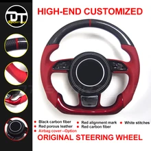 Высокого качества из углеродного волокна, руль для Audi A4 A5 A6 A7 RS5 RS6 рулевого колеса RS4 Замена карбоновый руль