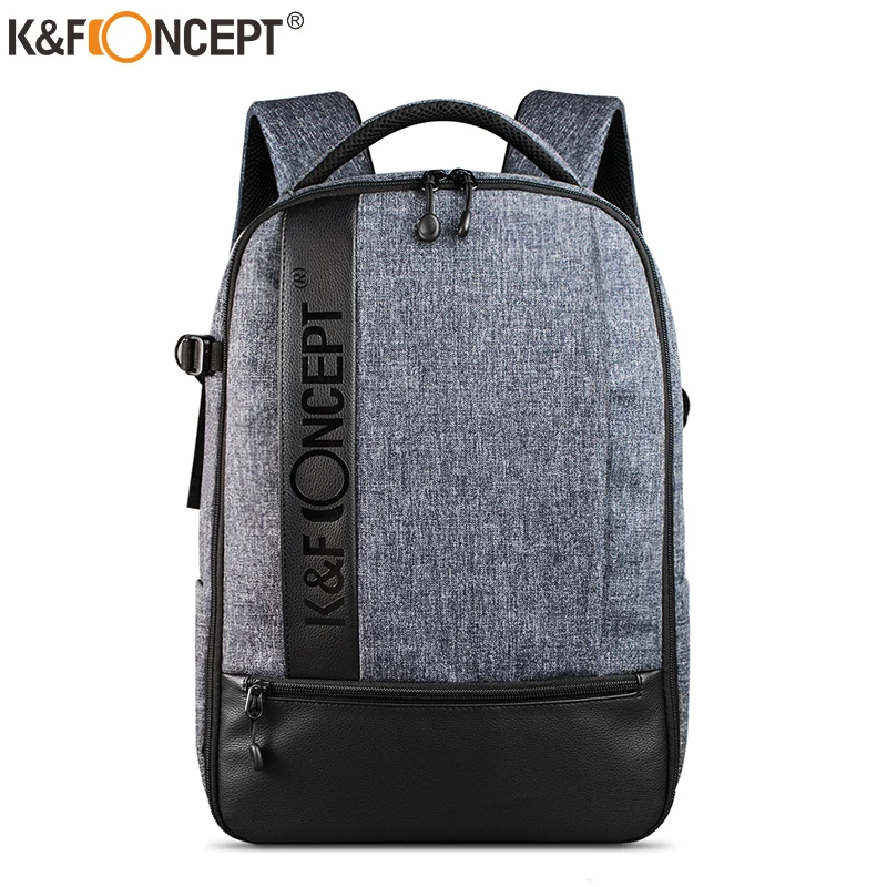 K&F Concept Professional Camera Backpack Large Capacity Waterproof Photography Bag for DSLR Cameras14-15” LaptopTripodLenses