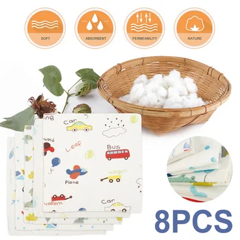 

8pcs/lot Baby Feeding Towel Cotton Baby Towel Handkerchief Colorful Kids Wipe Cloth Newborn Baby Face Towel 29 * 29cm