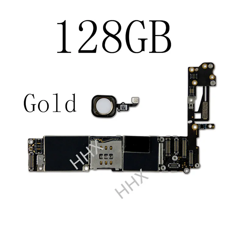 128GB-Gold Оригинальная разблокированная материнская плата для iPhone 6 с/без touch ID, бесплатный iCloud для iPhone 6 материнская плата с системой IOS pan - Цвет: 128GB-Gold
