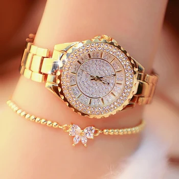 

Gift Brand Famous Women Luxury Watches Ladies Montre Rhinestones Wristwatches Gold Women Diamond Lady Watches Relogio Feminino