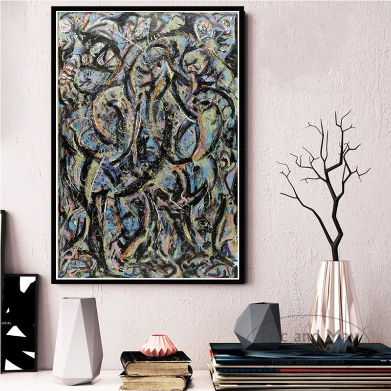 Jackson Pollock Abstract Canvas Painting Posters And Prints Wall Pictures For Living Room Vintage Poster Decorative Home Decor | Дом и сад