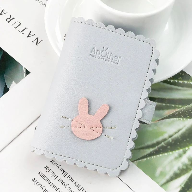 

NI WEI ER Fashion Cute Rabbit Women's Card Bag Wallet Travel Passport Cover Card Holder Wallet Case Small Bag Purse 2019 New