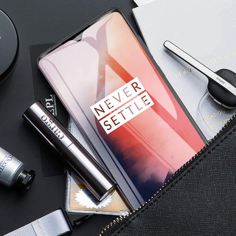 Для oneplus 7t pro стекло закаленное Полное покрытие one plus 7t Защитная пленка для экрана черная 1+ 7t защитное стекло 2 шт