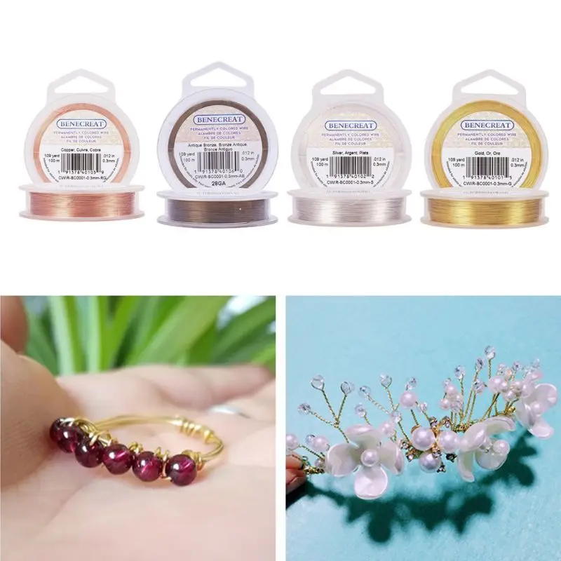 

100m DIY Bare Copper Wire Tarnish Resistant Bracelet Necklace Jewelry Making
