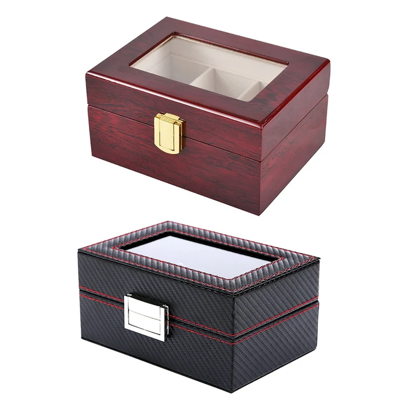 Часы Winder Box двойные часы регулируемая подушка деревянная Механическая подставка под часы органайзер для хранения подарочный чехол