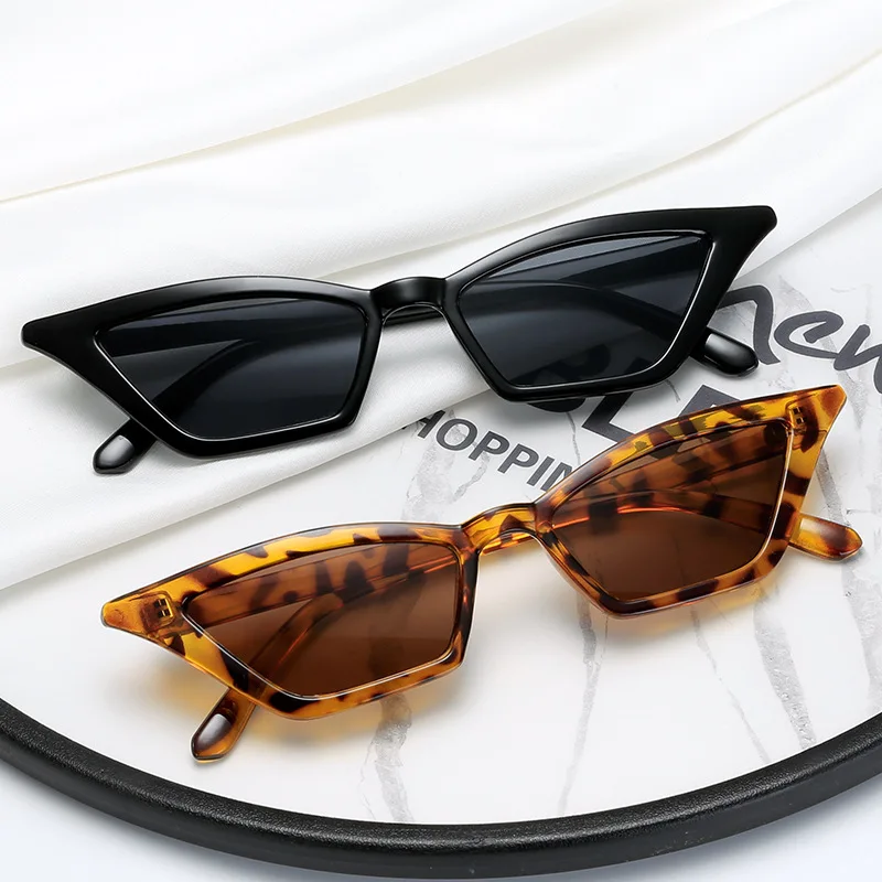 2021 Brand Designer Sexy Cat Eye Sunglasses Women Retro Sun Glasses Plastic Frame Female Red Black Lenes Shade Oculos de sol | Аксессуары
