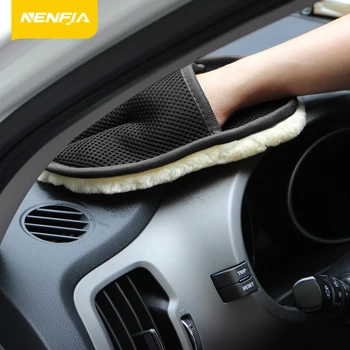 

Car maintain 15*23cm Automotive Car Cleaning Car Brush Cleaner Wool Soft Car Washing Gloves Cleaning Brush Motorcycle Washer