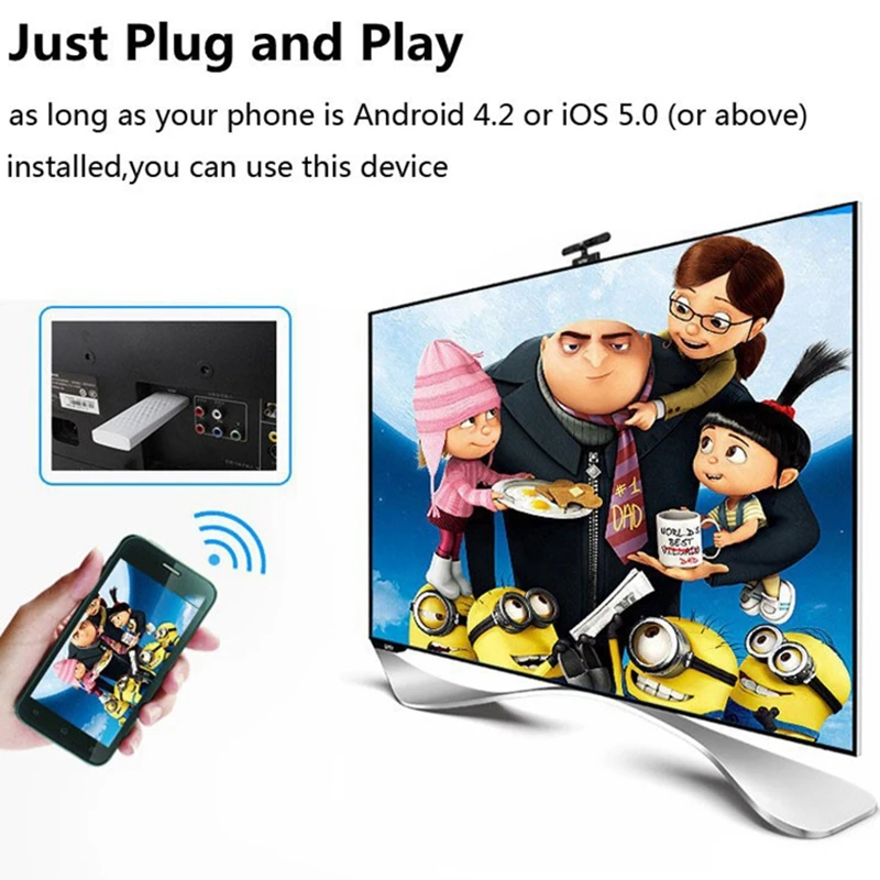 Беспроводной AirPlay Miracast HDMI адаптер tv Stick Dongle wifi Дисплей