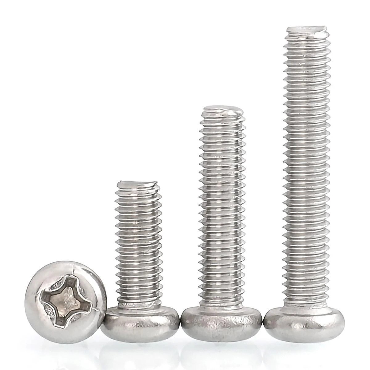 M2 Edelstahl Kreuzschlitz Schrauben DIN7985 - 304 Edelstahl Flachkopfschrauben 50 Stück