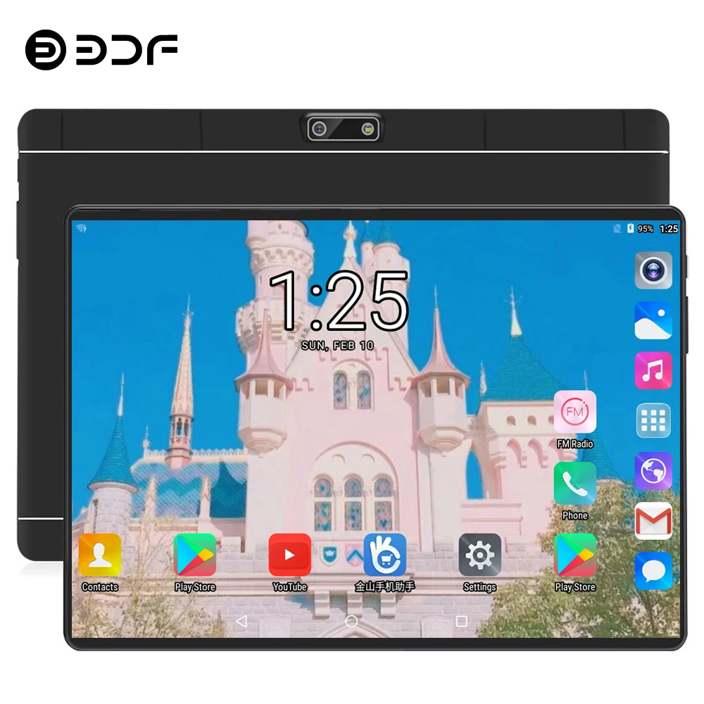 Бесплатная доставка BDF Android 7 0 OS 10 дюймовый планшетный ПК четырехъядерный 1 ГБ ОЗУ
