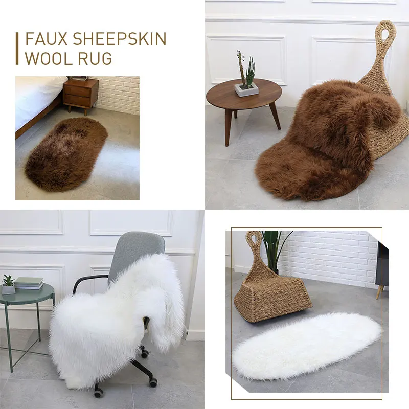 Домашний обеденный стул, шерстяной ковер, Пушистый Ковер, напольный, эллипс, разноцветный, 180X100 см, для дивана, спальни, декоративный коврик, теплый