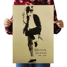 [A393] Майкл Джексон D Ностальгический ретро плакат из крафт-бумаги экран для помещений кафе декоративная живопись