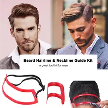 Направляющая для бороды, линия для волос, набор направляющих для прямой шеи, линия для волос, борода, самострижка, набор для стрижки, инструмент для укладки