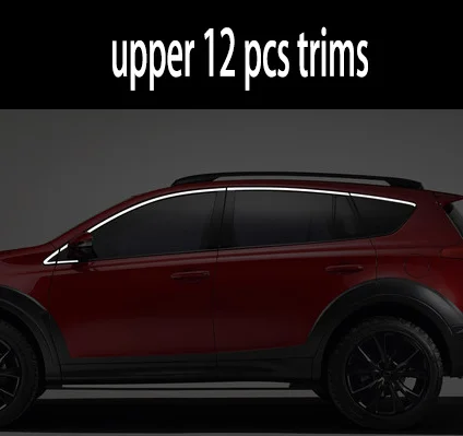Нержавеющая сталь окна автомобиля планки для toyota RAV4 2013 xa40 - Цвет: 12 pcs trims