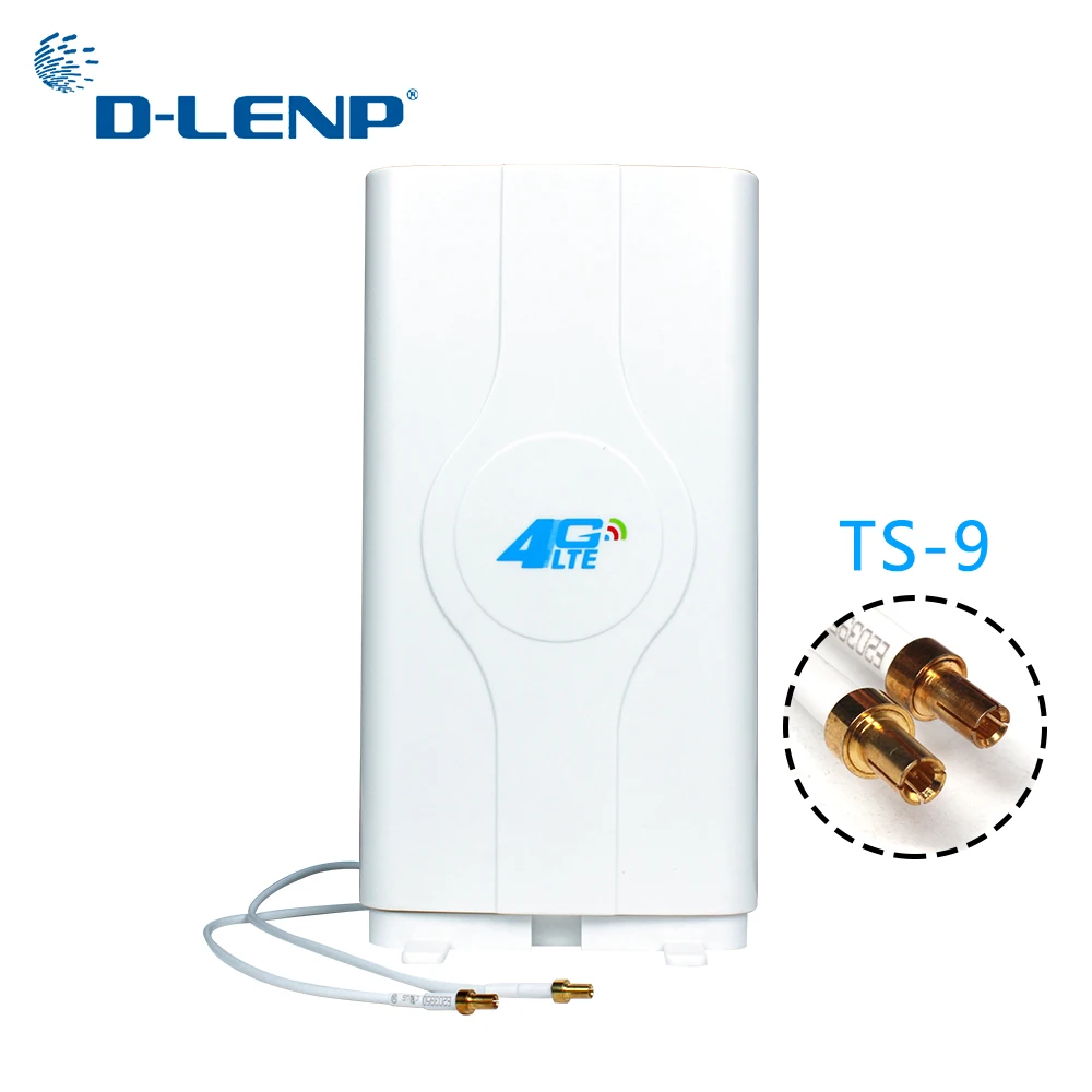 Dlenp 4G LTE MIMO антенна 700-2600 МГц с 2-TS9 Разъем панель усилителя антенна с 2 м кабелем 88dBi