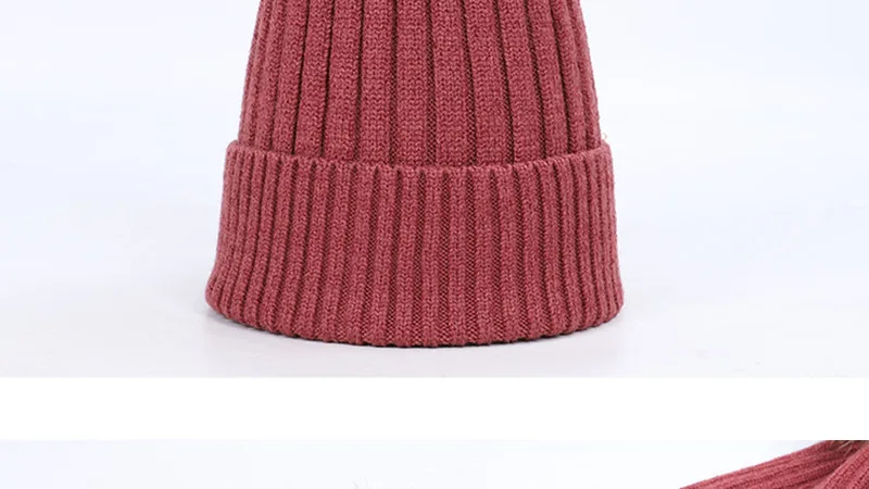 Новинка зимы, помпоновая шапочка skullies, теплая утолщенная шапка, мягкая шапка, вязаная шапка-носок, мешковатая Хлопковая женская шапка