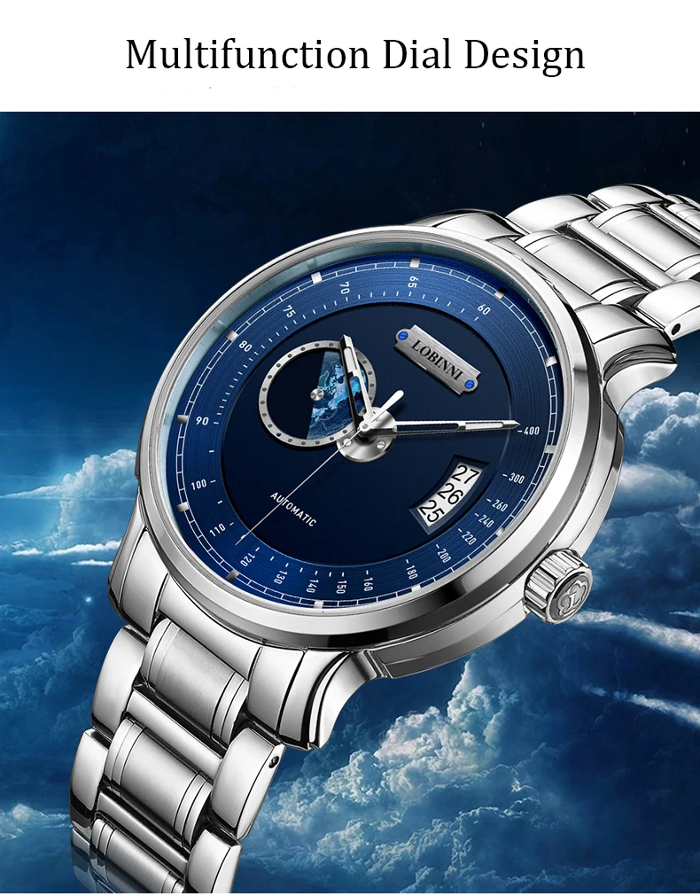 LOBINNI часы для мужчин люксовый бренд Мужские часы сапфир ТАХИМЕТР relogio Япония MIYOTA автоматический механический Движение для мужчин t часы L17511