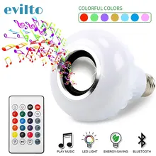 Smart Colorful Led Bulb E27 RGB Bluetooth Speaker Led Lamp 6W Music Playing Dimmable Wireless Led Light with IR Remote Control