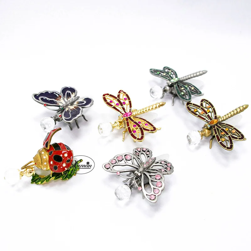 Retro 6ml Metal Perfume Bottle Dragonfly Bee Pupa Glass Empty Essential Oil Attar Refillable Bottles Container Gift 58592 | Красота и