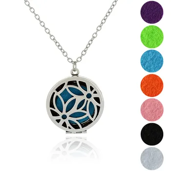 

5pcs Aromatherapy Essential Oils Diffuser Necklace Locket Pendant Free with 5pcs Oil Pads